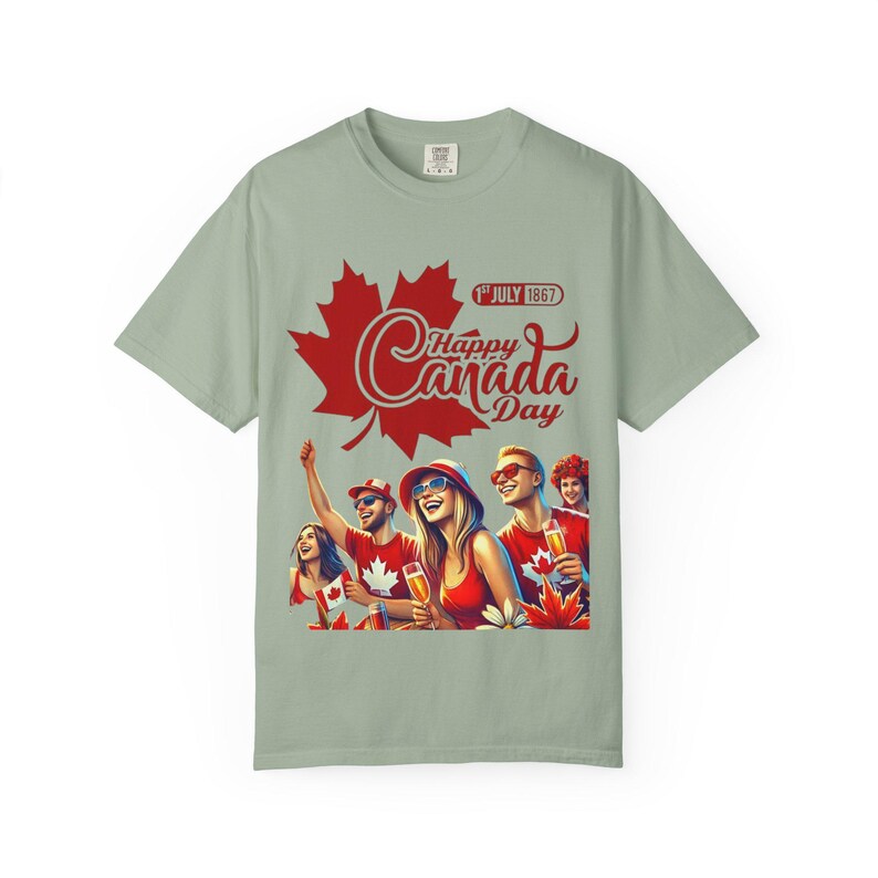 Happy Canada Day Maple Leaf T-Shirt | True North Strong Tee image 13