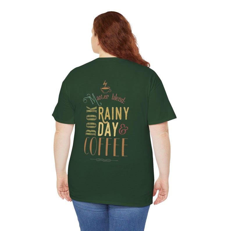 Book Lover,Bookish Rainy Day And Coffee Tee | 'Book Nerd' reading design image 8