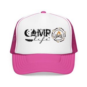 Camp Life Foam Trucker Hat | Camping Logo Mesh Cap image 12