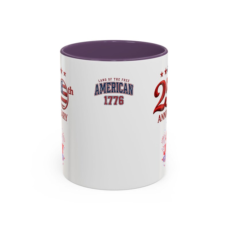 25th Anniversary 4th of July Coffee Mug | American Independence 1776 image 4