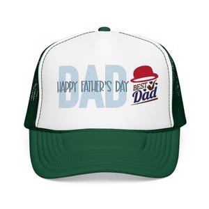 Father's Day Gift Foam Trucker Hat | Vintage Dad Badge image 5