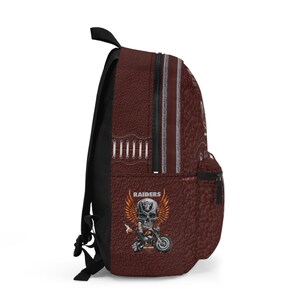 Vintage Motorcycle Skull design Backpack | Biker Harley Davidson Style image 5