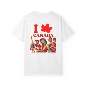 World Cup I Love Canada T-shirt esdoornblad | T-shirt met Canadese karakters afbeelding 10