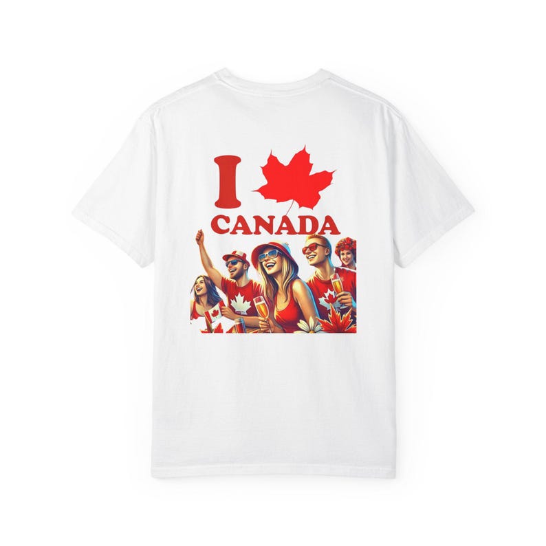 World Cup I Love Canada T-shirt esdoornblad | T-shirt met Canadese karakters afbeelding 10