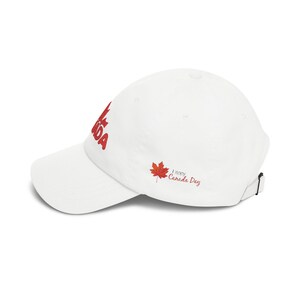 Happy Canada Day geborduurde papa-pet met esdoornblad | Zachte katoenen honkbalhoed afbeelding 4