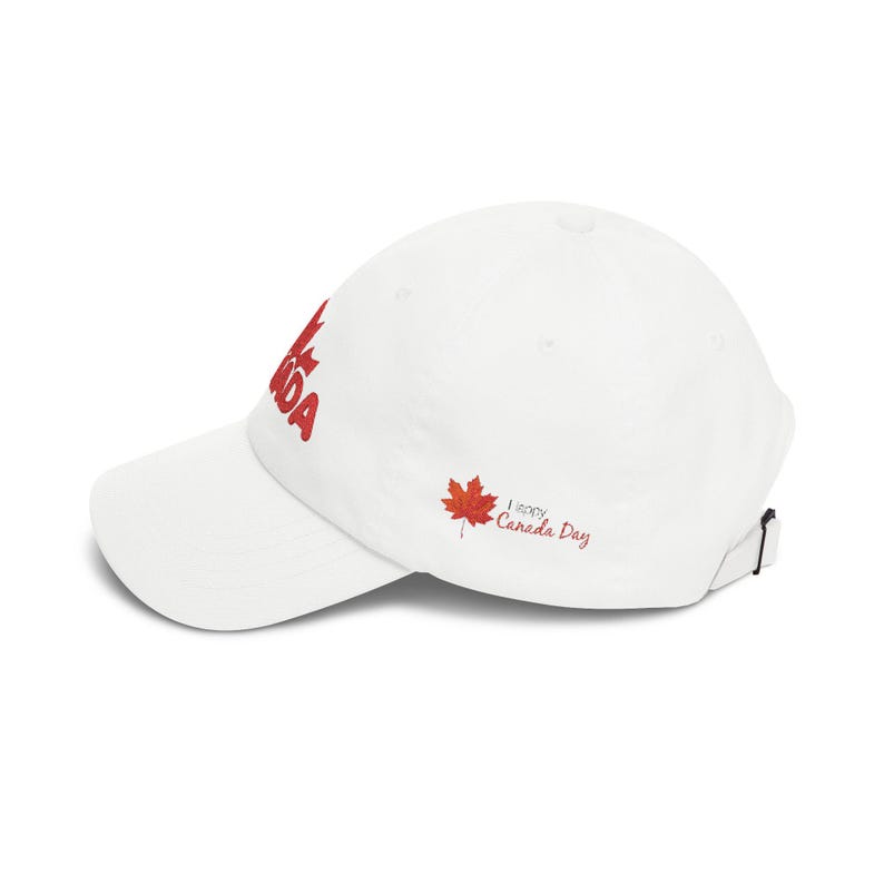 Happy Canada Day geborduurde papa-pet met esdoornblad | Zachte katoenen honkbalhoed afbeelding 4