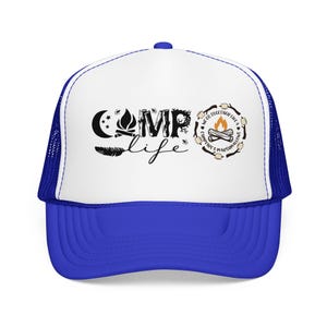 Camp Life Foam Trucker Hat | Camping Logo Mesh Cap image 16