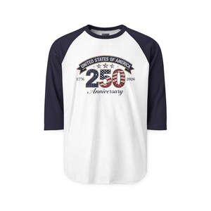United States 250th Anniversary Raglan | 1776-2026 American Flag Design image 7