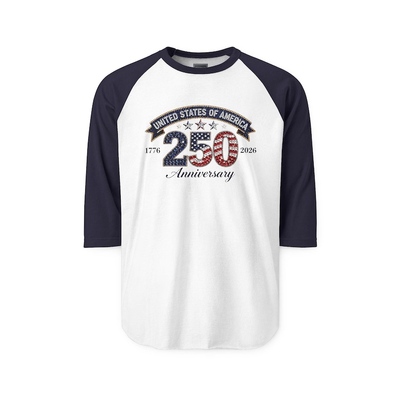 United States 250th Anniversary Raglan | 1776-2026 American Flag Design image 7