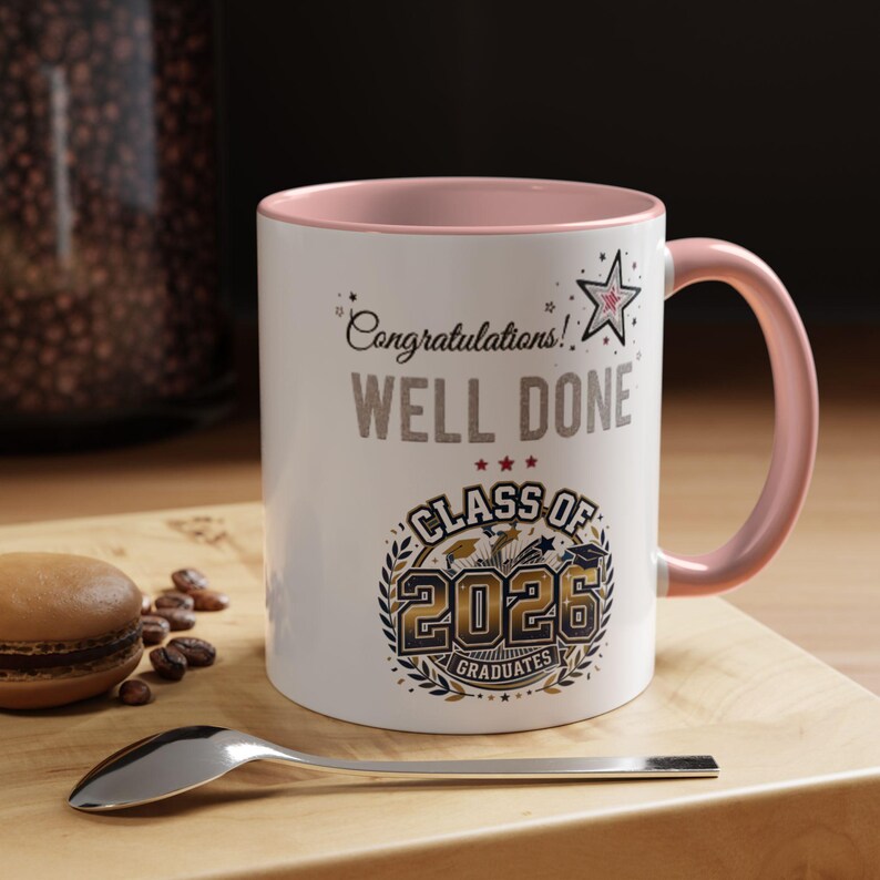 Klasse von 2026 Abschluss Herzlichen Glückwunsch Tasse | Akzent-Kaffeebecher Bild 18