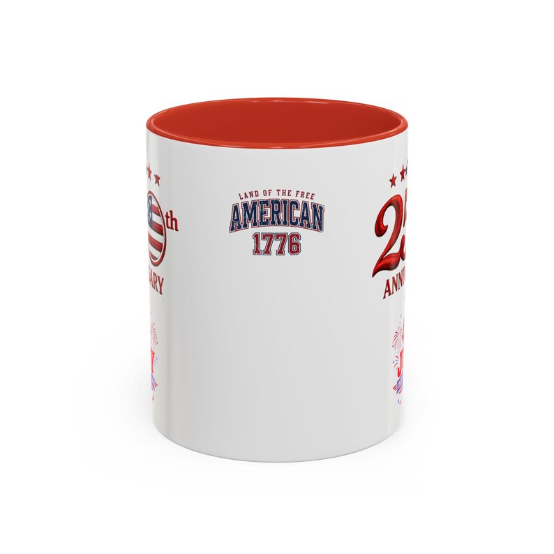 25th Anniversary 4th of July Coffee Mug | American Independence 1776 image 2