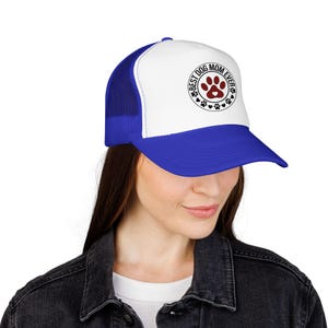 Best Dog Mom Ever paw print Foam Trucker Hat | Dog Lover trucker cap image 19