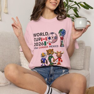 World Cup 2026 Mascots T-Shirt | USA Canada Mexico Soccer Tee image 18