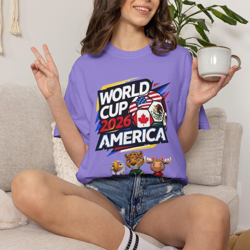 T-shirt WK voetbal 2026 America Soccer Mascottes | Amerikaans voetbalshirt afbeelding 10