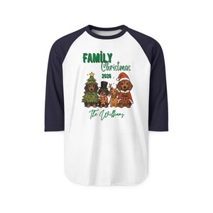 Gepersonaliseerd kerstshirt voor het hele gezin | Raglanshirt op maat met familienaam afbeelding 16