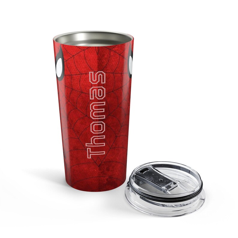 Tumbler met spinnenhoodie-illustratie | Gepersonaliseerde roestvrijstalen reisbeker van 590 ml afbeelding 8