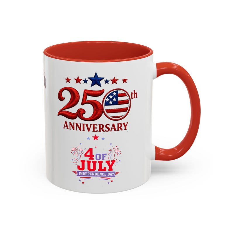 25th Anniversary 4th of July Coffee Mug | American Independence 1776 image 7