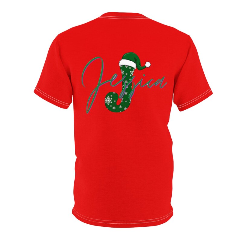Camiseta navideña familiar / Camiseta roja y blanca personalizada con nombres personalizados imagen 19