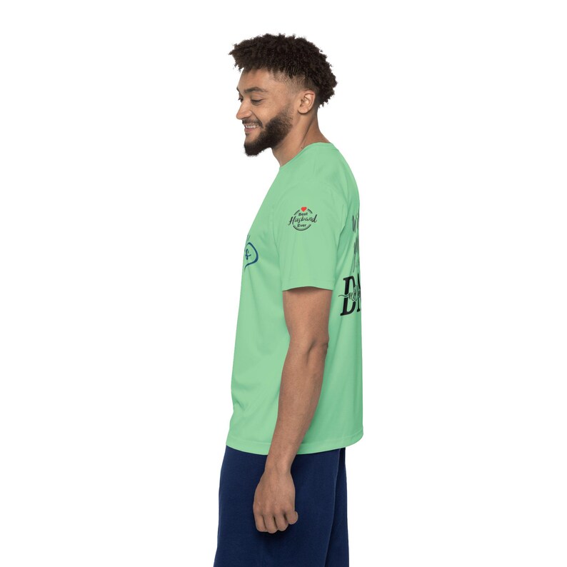 Maglia sportiva da uomo con scritta "Happy Father's Day" / Scritta "Dad" sul retro immagine 12