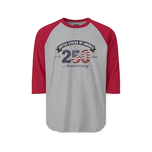 United States 250th Anniversary Raglan | 1776-2026 American Flag Design image 5