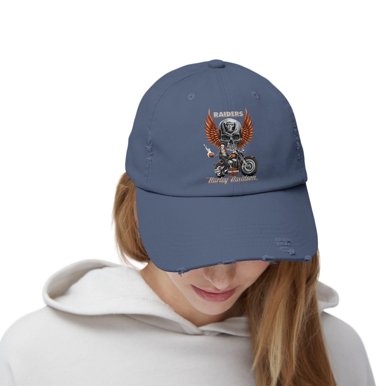 Czapka Harley Davidson z bawełny w stylu vintage, sportowa czapka motocyklowa zdjęcie 7