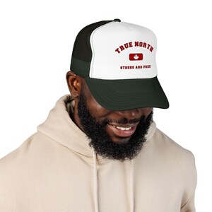 True North maple badge Foam Trucker Hat | Strong and Free Canada image 7