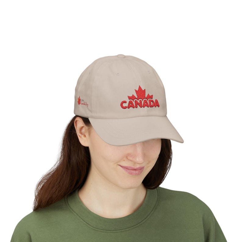 Happy Canada Day geborduurde papa-pet met esdoornblad | Zachte katoenen honkbalhoed afbeelding 16