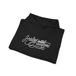 Harley Davidson fans, motorcycle riders, Vintage Motorcycle Hoodie | Harley-Davidson Script Logo image 19
