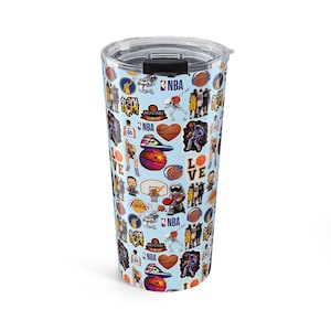 NBA Collage Drinkbeker 590 ml | Basketballogo's, spelers, harten afbeelding 4