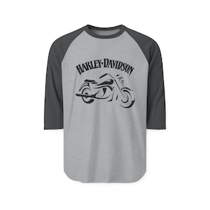 Harley-Davidson Funs Motorcycle Raglan Shirt | Vintage Bike Tee image 6