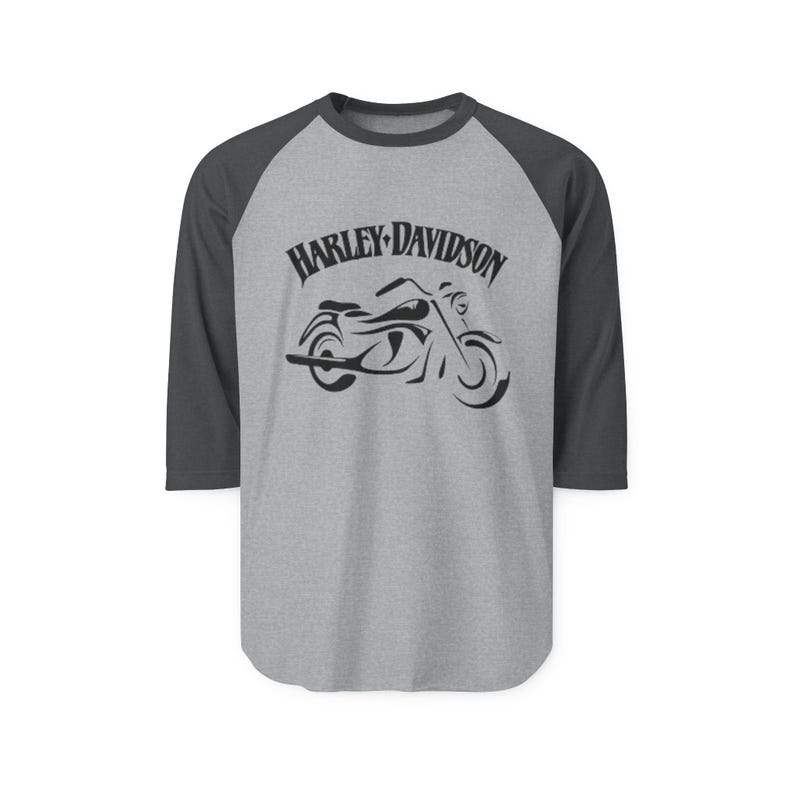 Harley-Davidson Funs Motorcycle Raglan Shirt | Vintage Bike Tee image 6