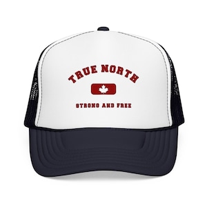 True North maple badge Foam Trucker Hat | Strong and Free Canada image 18