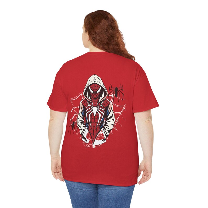 Spider-Man-Hoodie mit Grafikprint | Spinnennetz-Rückenprint Bild 16