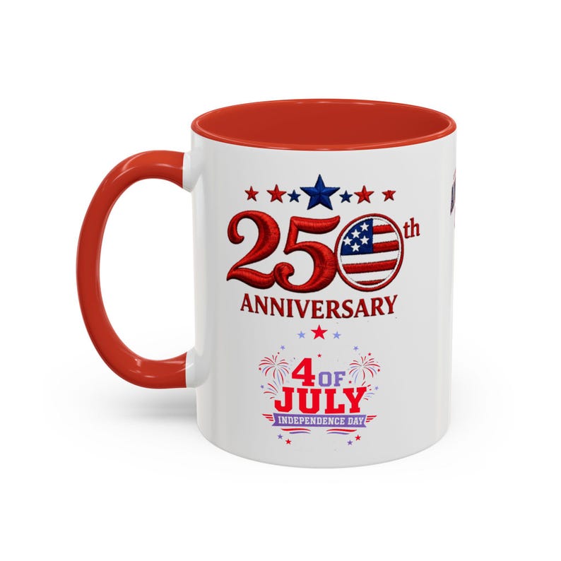 25th Anniversary 4th of July Coffee Mug | American Independence 1776 image 1