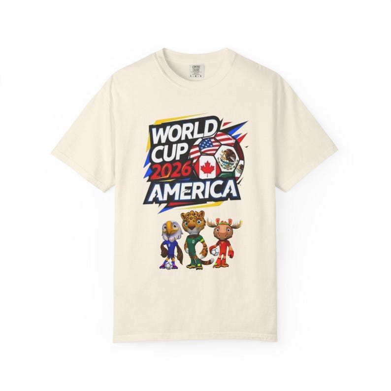 T-shirt WK voetbal 2026 America Soccer Mascottes | Amerikaans voetbalshirt afbeelding 6