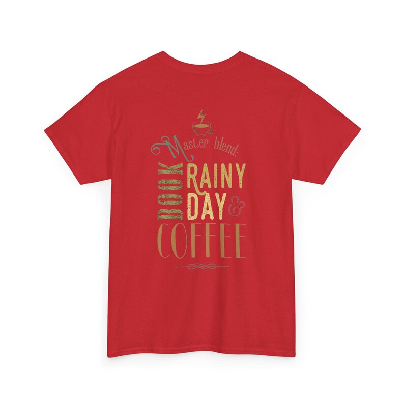 Book Lover,Bookish Rainy Day And Coffee Tee | 'Book Nerd' reading design image 12