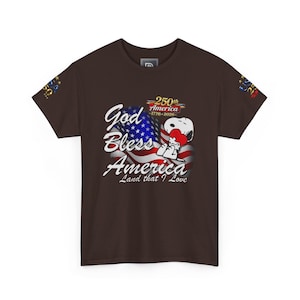 USA 250th Anniversary God Bless America Tee | Patriotic Flag Eagle image 6
