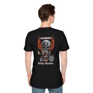 Harley Davidson Fans, Motorradfahrer, T-Shirt im Vintage-Stil | Biker Totenkopf Floral Brust Grafik Bild 4