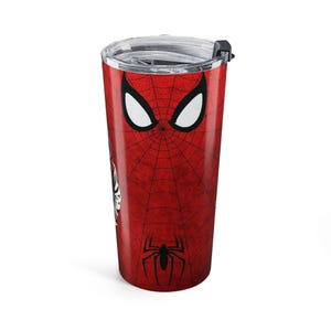 Tumbler met spinnenhoodie-illustratie | Gepersonaliseerde roestvrijstalen reisbeker van 590 ml afbeelding 6