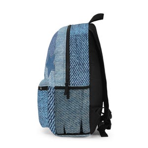 Personalized Dance Backpack, Denim Look, Music Notes, Song Design image 3