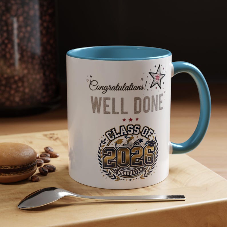 Klasse von 2026 Abschluss Herzlichen Glückwunsch Tasse | Akzent-Kaffeebecher Bild 19