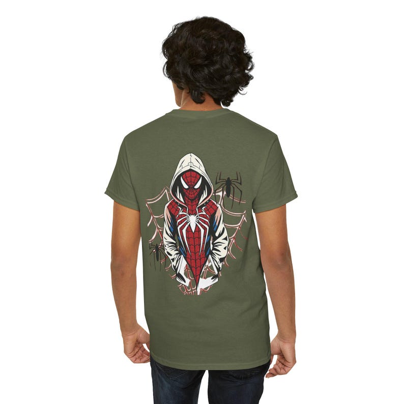 Spider-Man-Hoodie mit Grafikprint | Spinnennetz-Rückenprint Bild 11