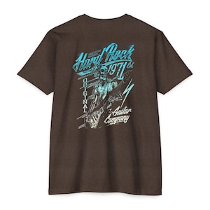 Hard Rock Guitar Skull 1971 T-shirt | Retro Rock Band Tee image 6