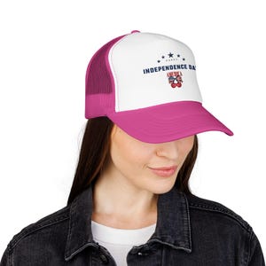 Independence Day America Skull Foam Trucker Hat | 4th of July Patriotic Stars image 17