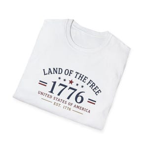 United States 250th Anniversary Land of the Free 1776 T-Shirt | Patriotic Tee immagine 10
