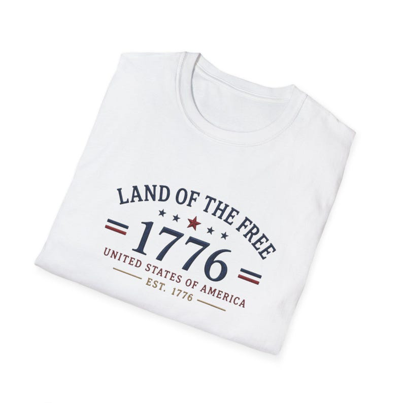 United States 250th Anniversary Land of the Free 1776 T-Shirt | Patriotic Tee immagine 10