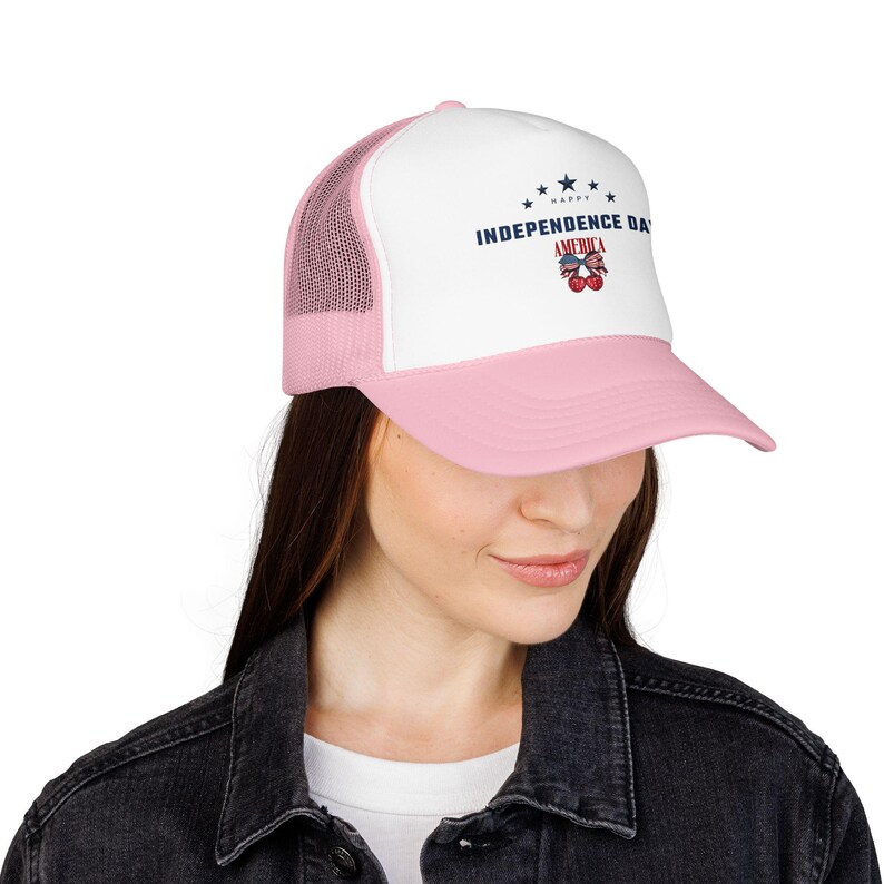 Independence Day America Skull Foam Trucker Hat | 4th of July Patriotic Stars image 15