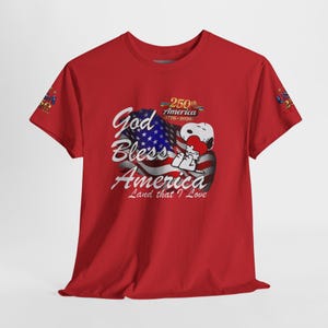 USA 250th Anniversary God Bless America Tee | Patriotic Flag Eagle image 14