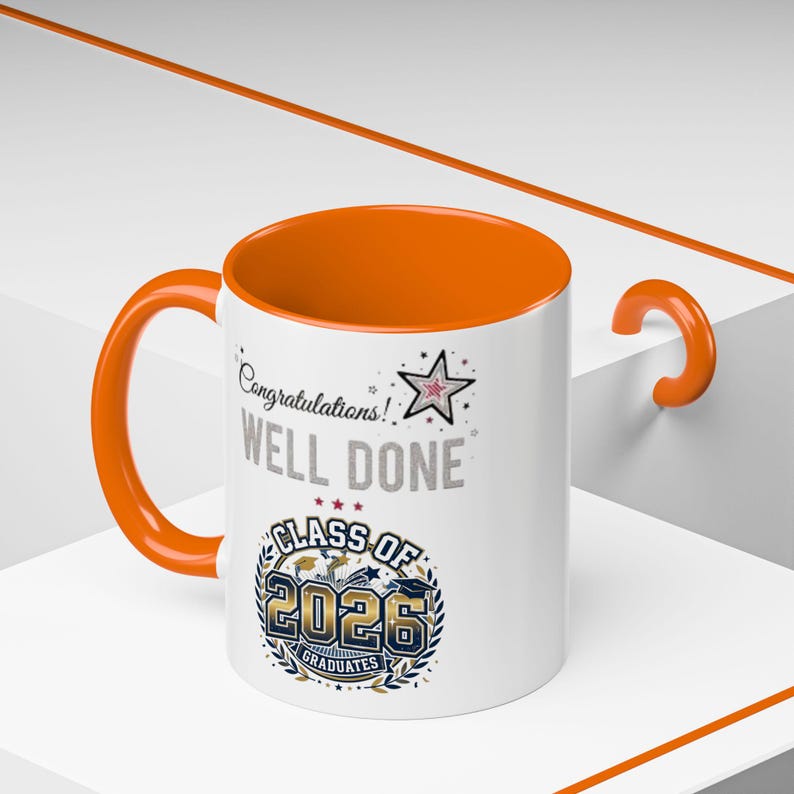 Klasse von 2026 Abschluss Herzlichen Glückwunsch Tasse | Akzent-Kaffeebecher Bild 20
