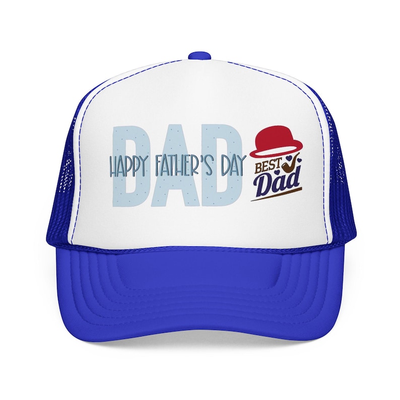 Father's Day Gift Foam Trucker Hat | Vintage Dad Badge image 6